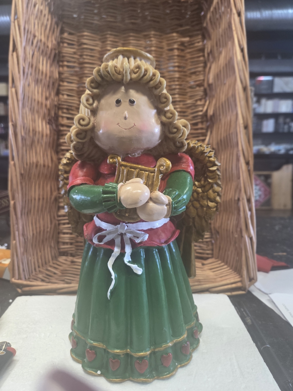 Holiday Dough Angel Figurine - Decorative Home Accent